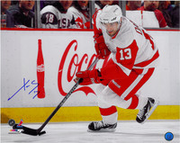 Pavel Datsyuk Autographed Detroit Red Wings 16x20 Photo #2 - Skating (horizontal)