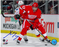 Pavel Datsyuk Autographed Detroit Red Wings 8x10 Photo #4 - Skating Along Boards (Horizontal)