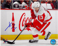 Pavel Datsyuk Autographed Detroit Red Wings 8x10 Photo #2 - Skating (Horizontal)