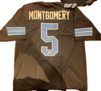 David Montgomery Autographed Detroit Lions Jersey- Black