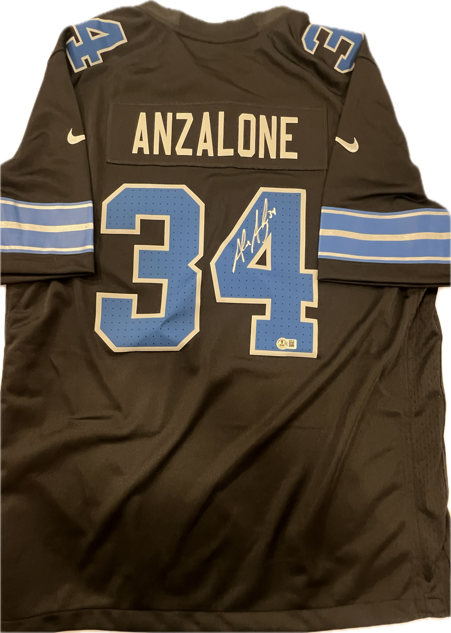 Alex Anzalone Autographed Detroit Lions 2024 Alternate Nike Vapor