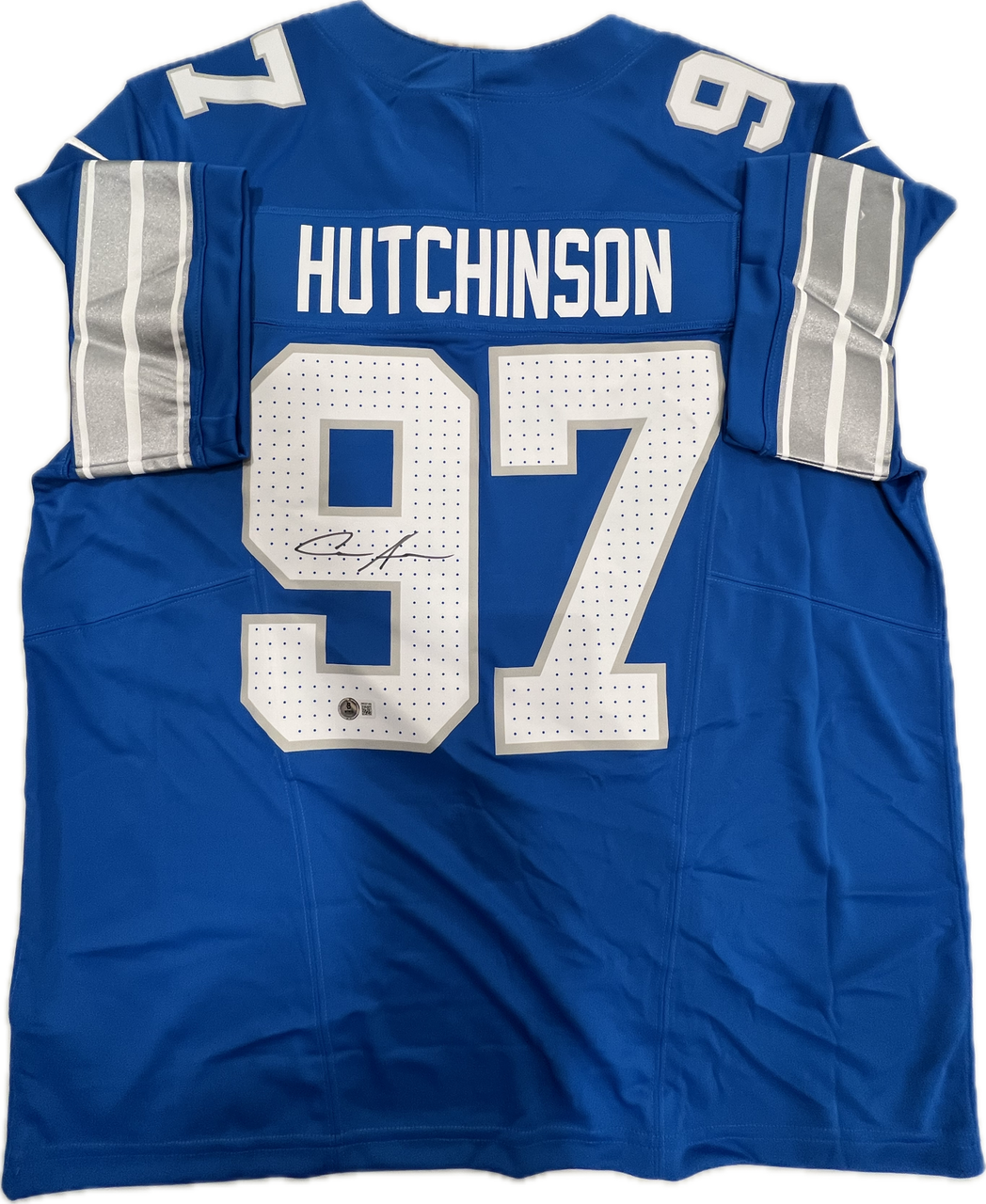Aidan Hutchinson Autographed 2024 Detroit Lions Blue Nike Vapor
