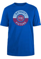 Detroit Pistons Men's New Era Blue Game Day Logo Short Sleeve T Shirt