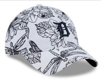 Detroit Tigers Women's New Era White Dragonfly 9TWENTY Adjustable Hat