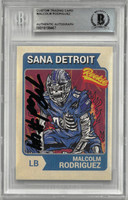 Malcolm Rodriguez Autographed Sana Detroit Rookie Card