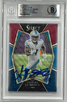 Amon-Ra St. Brown Autographed 2021 Select Prizm Tri-Color Rookie Card