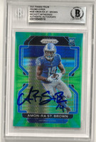 Amon-Ra St. Brown Autographed 2021 Absolute Orange Mosaic Rookie