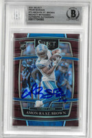 Amon-Ra St. Brown Autographed 2021 Panini Prizm Maroon Rookie Card