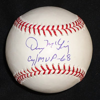 Denny McLain Autographed Baseball - Official Major League Ball w/ "CY/MVP - 1968"