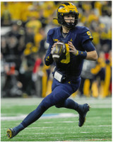 J.J. McCarthy Autographed 8x10 #1 - Blue Jersey (Pre-Order)