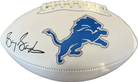 Barry Sanders Autographed Detroit Lions White Panel Football