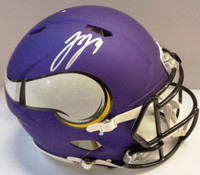J.J. McCarthy Autographed Minnesota Vikings Speed Full Size Authentic Helmet