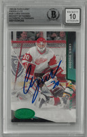 Chris Osgood Autographed 10 Grade 1993/94 Parkhurst Emerald Ice Rookie Card