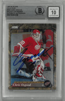 Chris Osgood Autographed 10 Grade 1993/94 Score Gold Rush Rookie Card