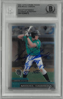 Miguel Cabrera Autographed w/ 3 Inscriptions 2000 Topps Chrome Traded Rookie Card