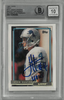 Jason Hanson Autographed 10 Grade 1992 Topps Gold Rookie Card