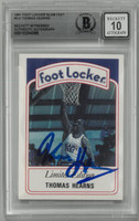 Thomas Hearns Autographed 10 Grade 1991 Foot Locker Slam Fest Rookie Card