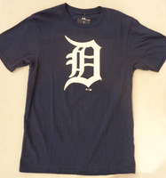 Detroit Tigers Men's Majestic Primary Logo Navy T-Shirt