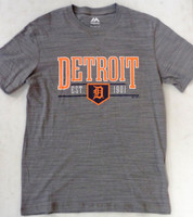 Detroit Tigers Men's Majestic Heathered Grey T-Shirt