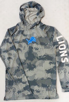 Detroit Lions Men's New Era Snakeskin Patterned Hooded Long Sleeve