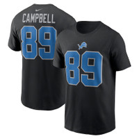 Dan Campbell Name and Number T-Shirt -  Black