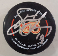 Steve Yzerman Autographed 100th Season Official Game Puck