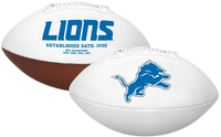 Isaac TeSlaa Autographed Detroit Lions White Panel Football (Pre-Order)