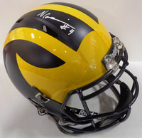 Niko Collins Autographed University of Michigan Replica Full Size Helmet