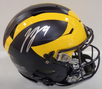 JJ McCarthy Autographed University of Michigan SpeedFlex Full Size Helmet