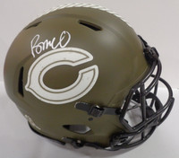 Rome Odunze Autographed Chicago Bears Salute To Service Authentic Full Size Helmet
