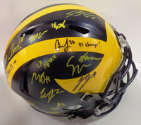 Multi-Signed University of Michigan 2023 National Championship Full Size Replica Helmet - 2nd Edition