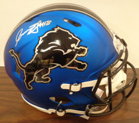 Isaac TeSlaa Autographed Detroit Lions Alternate Speed Full Size Authentic Helmet