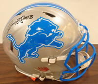 Isaac TeSlaa Autographed Detroit Lions On Field Speed Full Size Authentic Helmet