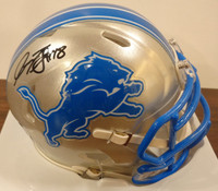 Isaac TeSlaa Autographed Detroit Lions On Field Speed Mini Helmet