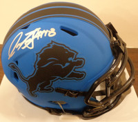 Isaac TeSlaa Autographed Detroit Lions Rave Speed Mini Helmet