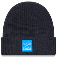 Detroit Lions Men's New Era Charcoal 2025 Sideline Cold Weather Cuffed Knit Hat