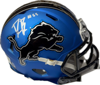 Derrick Barnes Autographed Detroit Lions Alternate Speed Mini Helmet