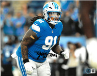 Tyleik Williams Autographed Detroit Lions 8x10 Action