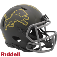 Hogan Hatten Autographed Detroit Lions Riddell 2025 Salute to Service Speed Mini Helmet (Pre-Order)