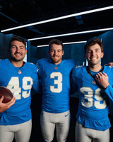 Hogan Hatten, Jack Fox, Jake Bates Autographed Detroit Lions 16x20 # 1  (Pre-Order)
