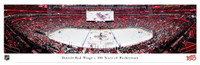 Detroit Red Wings Centennial Season Little Caesars Arena Panoramic - Unframed