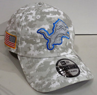 Detroit Lions New Era 2025 Salute To Service 39Thirty Flex Hat - White Camo