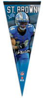 Amon-Ra St Brown WinCraft Detroit Lions 12" x 30" Premium Pennant