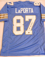 Sam LaPorta Autographed Custom Jersey - Blue
