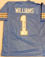 Jameson Williams Autographed Custom Jersey - Blue