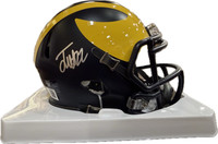 Justice Haynes Autographed University of Michigan Mini Football Helmet