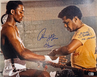 Tommy Hearns & Emanuel Steward Autographed 16x20 Photo # 1 Getting Ready
