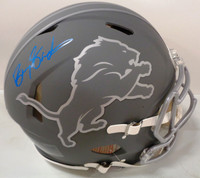 Barry Sanders Autographed Detroit Lions Full Size Authentic Slate Helmet