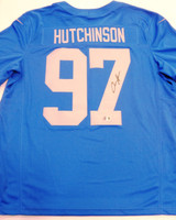 Aidan Hutchinson Autographed Detroit Lions Nike Vapor F.U.S.E. Limited Throwback Jersey