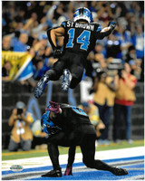 Amon-Ra St. Brown Autographed Detroit Lions 16x20 Photo - Superman Spider Man Celly Vertical (Pre-Order)